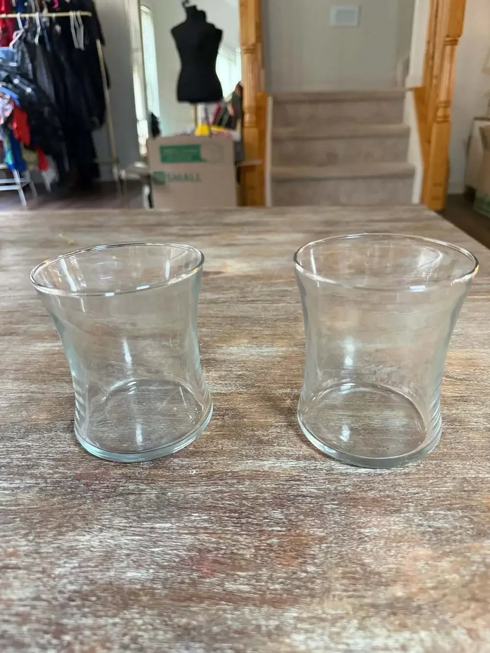 Clear Glass Gathering Bud Vase Set